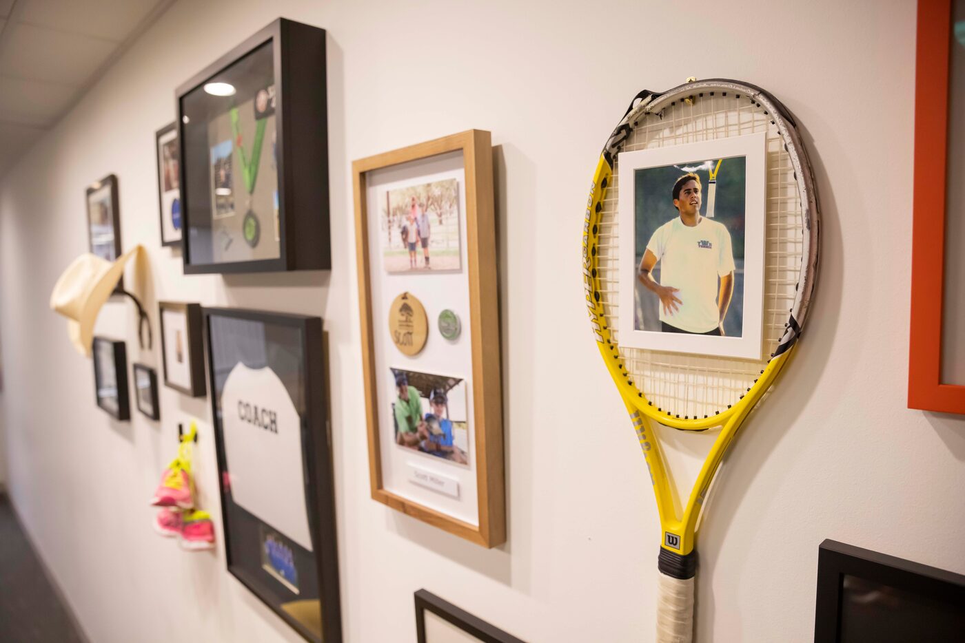 There's an employee passion wall in the employee lounge at Sendero’s office.