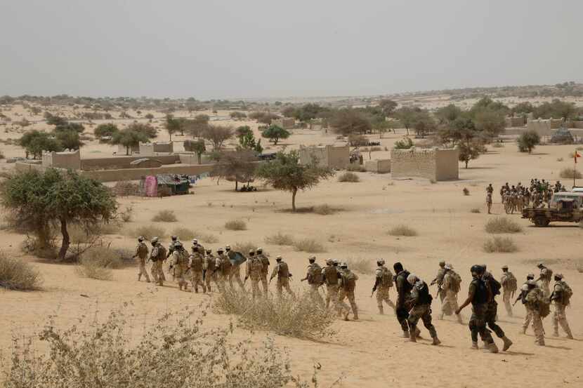 In this March 7, 2015, file photo, Chadian troops and Nigerian special forces participate in...