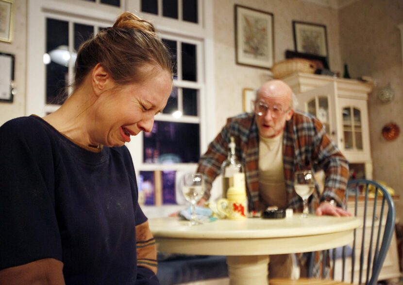 
Ella (Jenny Ledel) talks with her father, David (Barry Nash), in I’m Gonna Pray for You So...