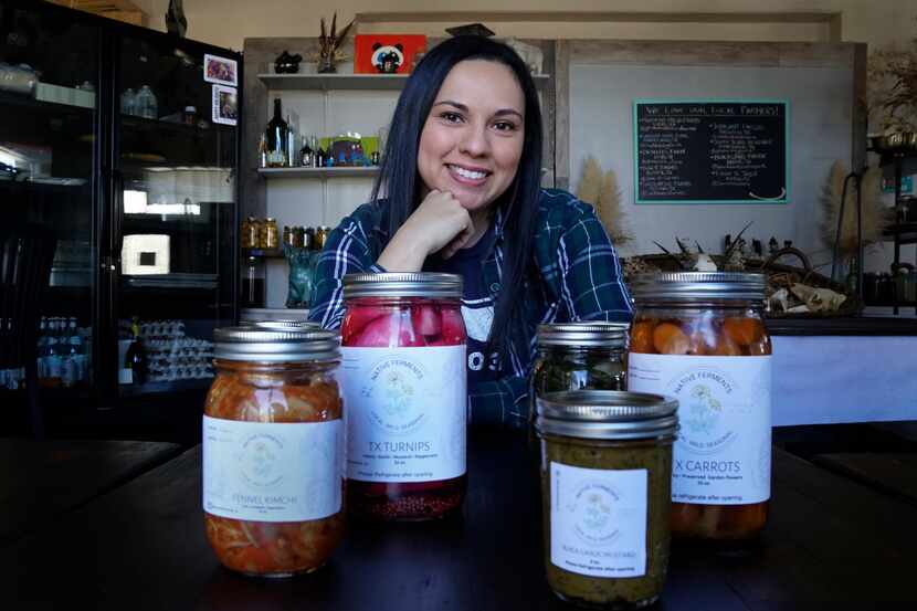 Jessica Alonzo with her Native Ferments at Petra and the Beast in Dallas