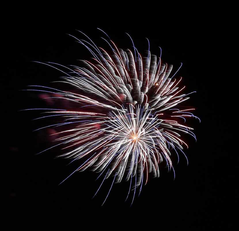 Fireworks explode during Market Street Allen USA Celebration on June 24.