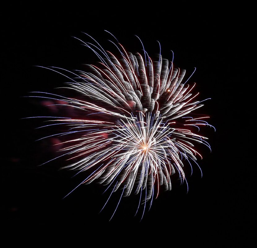 Fireworks explode during Market Street Allen USA Celebration on June 24.