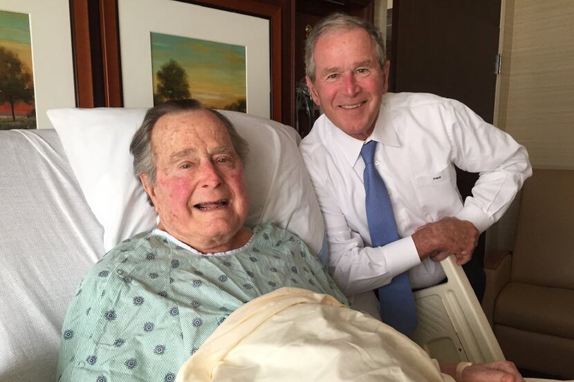 FILE - This April 20, 2017, file photo provided by the Office of George H.W. Bush shows...