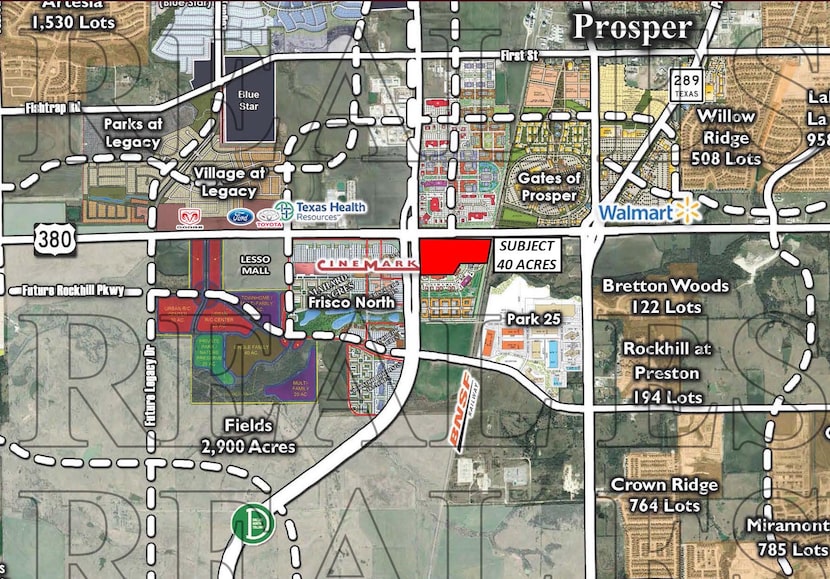 The property sold is at the southeast corner of the tollway and U.S. 380, across from the...