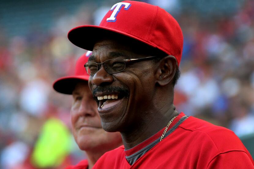 Texas manager Ron Washington is pictured during the Houston Astros vs. the Texas Rangers...
