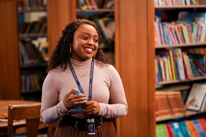 This image released by ABC shows Quinta Brunson in a scene from "Abbott Elementary." (Gilles...