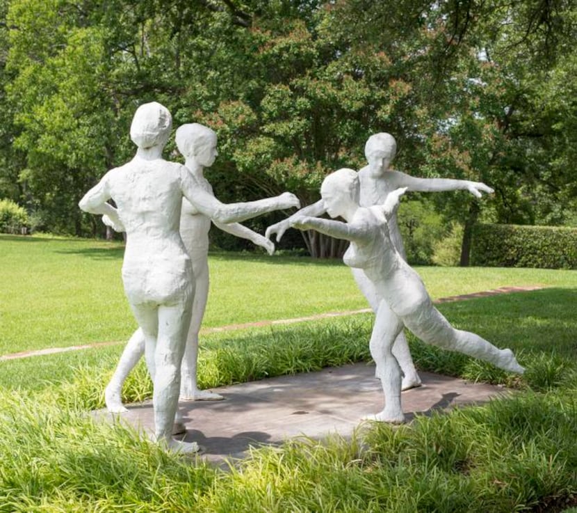 George Segal, "The Dancers," 1971-1982. White painted bronze.
