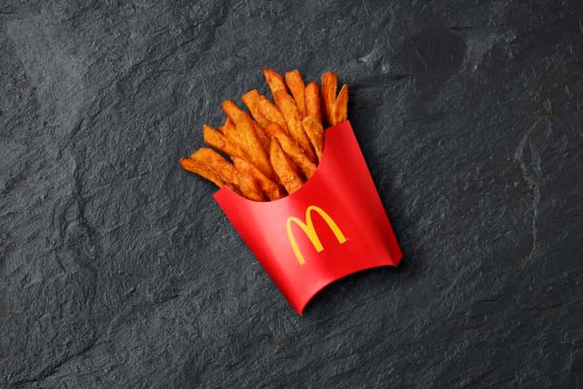 Sweet potato fries are for sale at 18 McDonald's in Amarillo and two in California.
