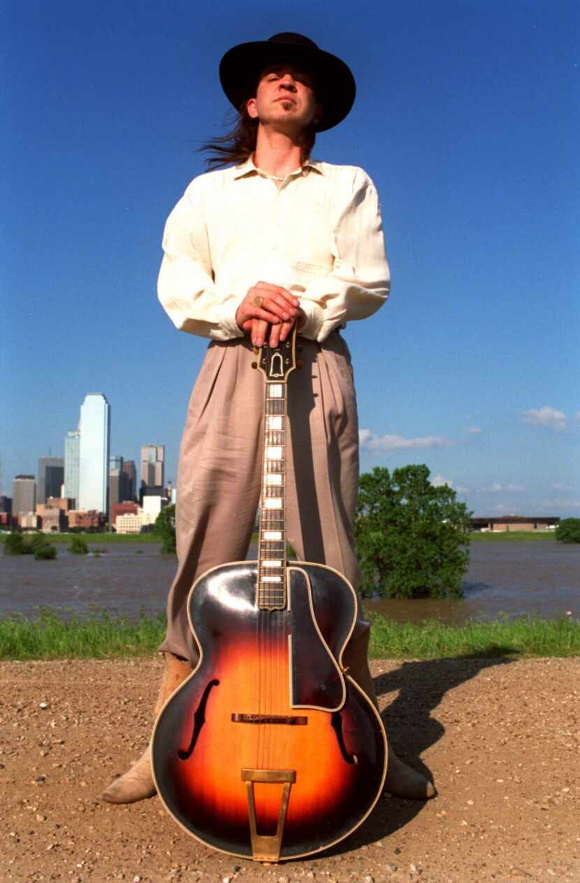  Stevie Ray Vaughan along the Trinity River near downtown Dallas (William Snyder/Staff photo)