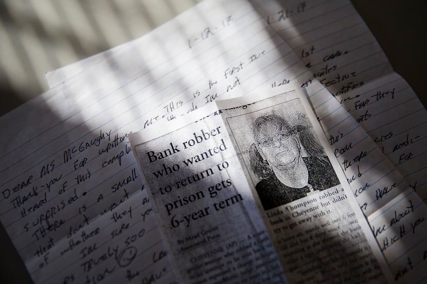 A letter from transgender inmate Linda Thompson, 60, written to reporter Lauren McGaughy as...
