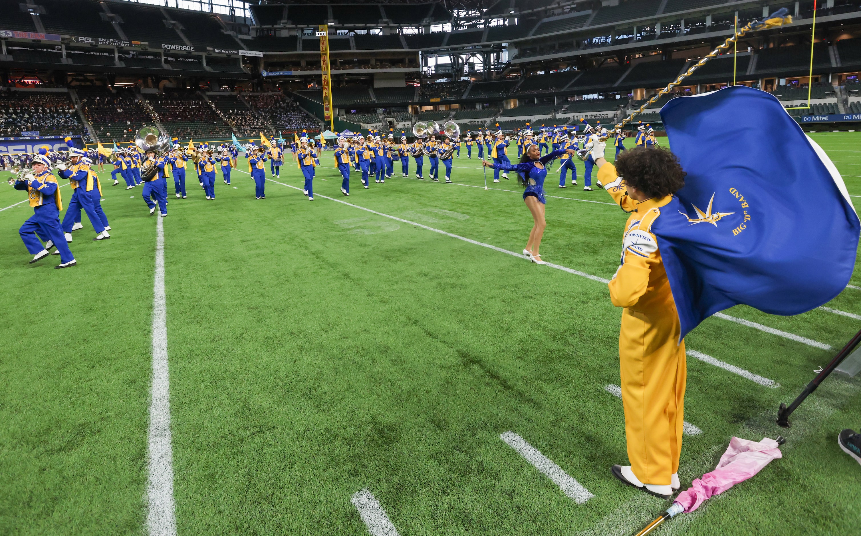 Townview Big “D” Band performs at the Roland Parrish Battle of the Bands at Globe Life Field...