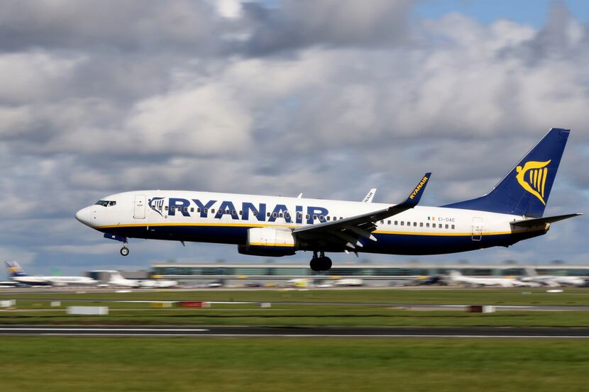 A Ryanair plane takes off from Dublin Airport on September 21, 2017. 
Ryanair chief...