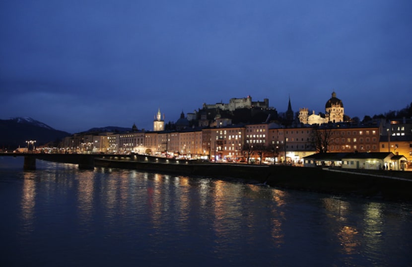 A general view of the city of Salzburg and the Salzach river taken on January 8, 2013.