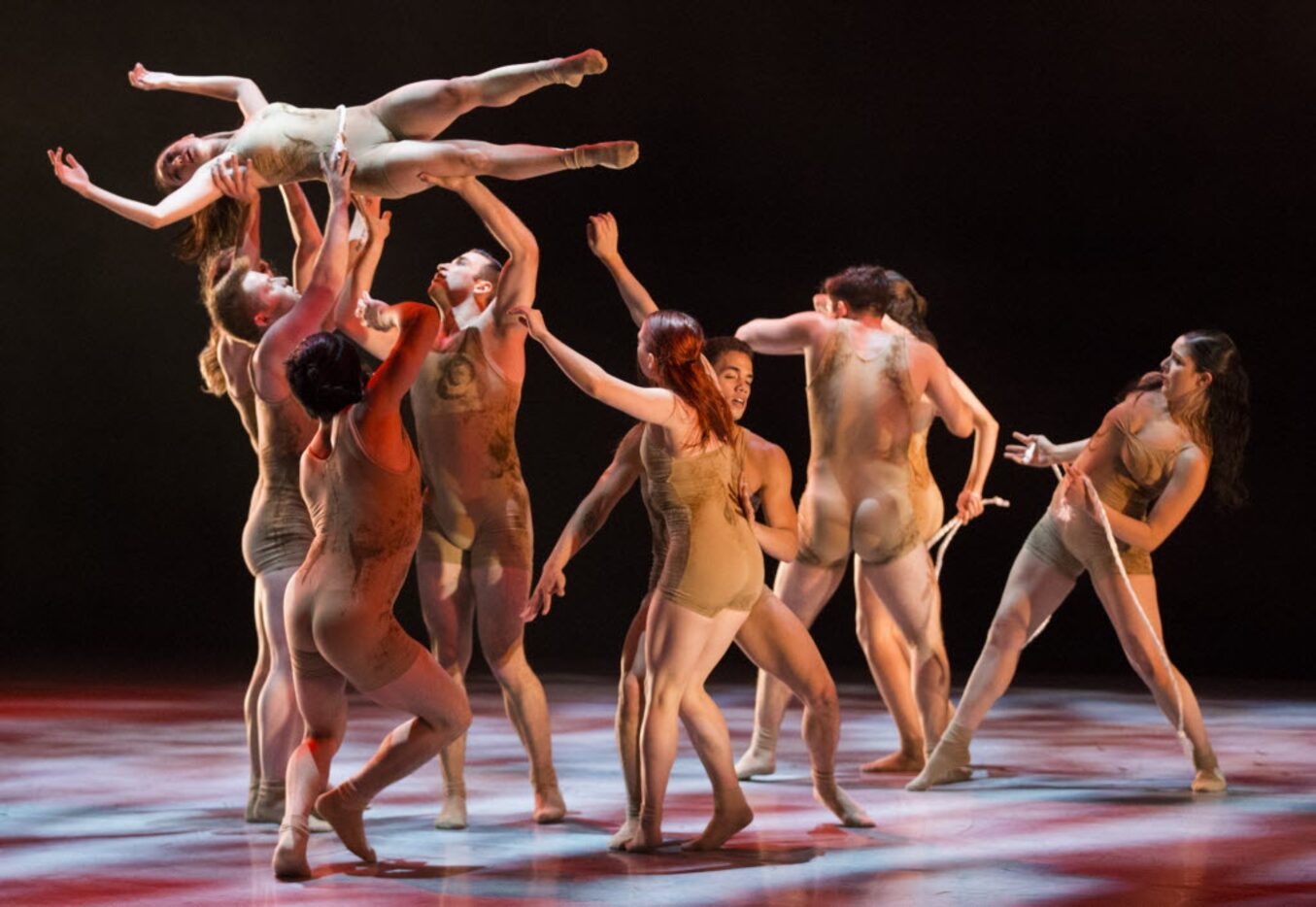 Dancers perform in Skin, choreographed by Andy and Dionne Noble, during a dress rehearsal of...