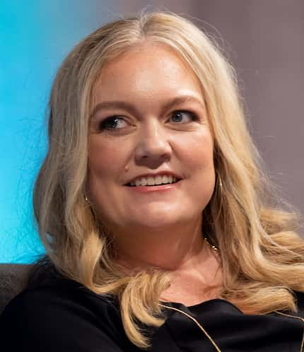 Author Colleen Hoover during a panel discussion at the fourth annual Book Bonanza charity...