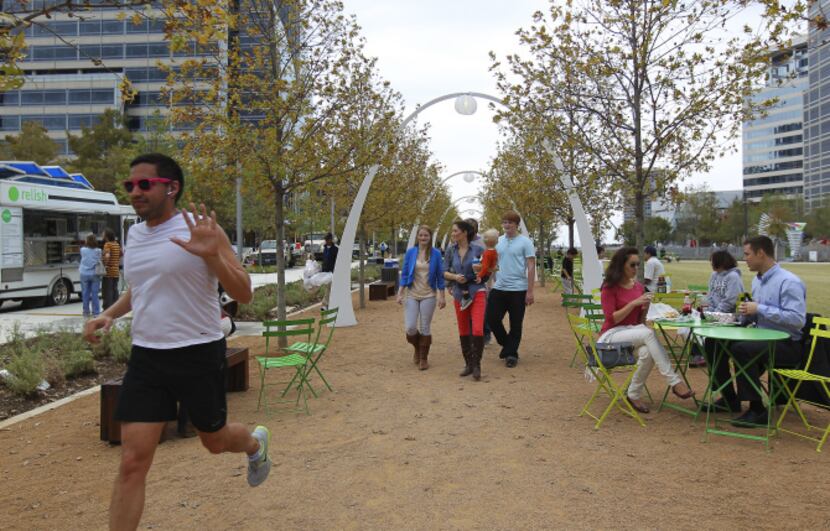  Klyde Warren Park is still popular after last month’s opening.  “We don’t want to be...