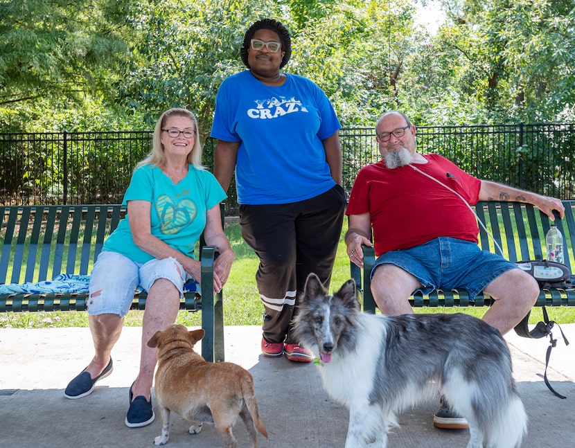 Rebecca Freeman (from left), 77; Tonya Applewhite, 48; and John Almeida, 62, said they...