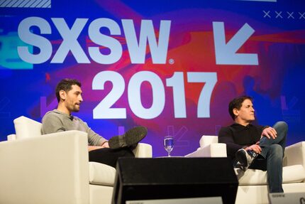 Mark Cuban appears on a panel about technology and disruption in government during the 2017...