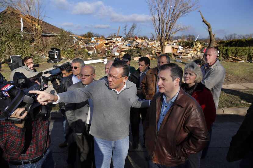 
Rowlett Mayor Todd Gottel took Sen. Ted Cruz on a tour of tornado-ravaged areas a few days...