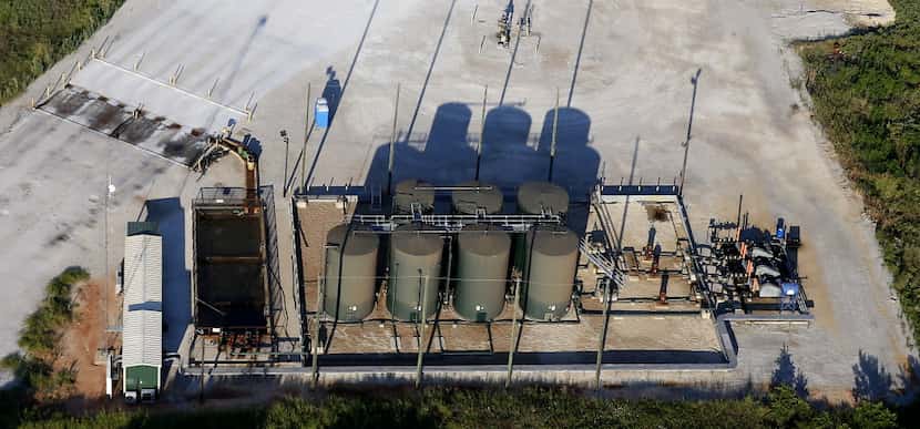 An Exxon Mobil subsidiary's wastewater disposal well is in Azle, near Fort Worth. Scientists...