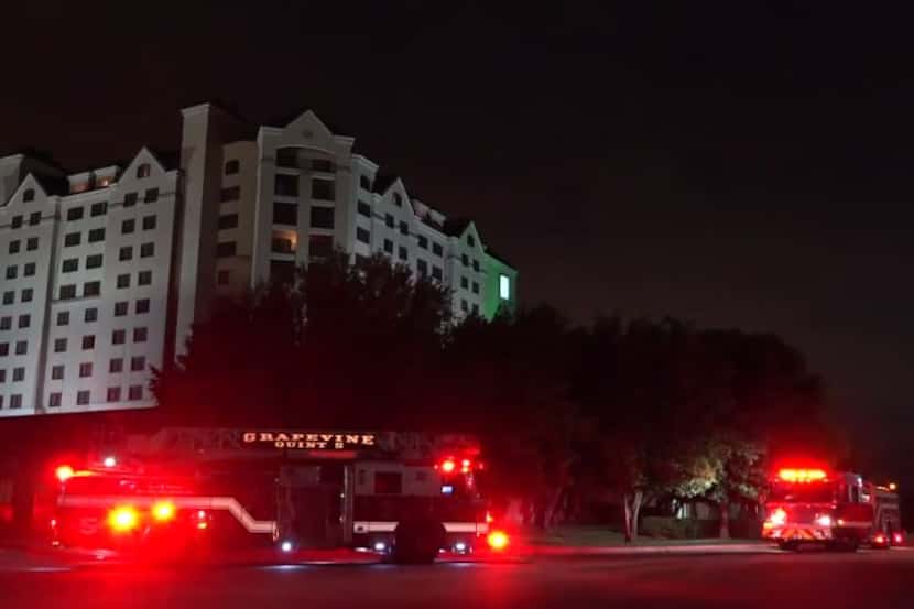 The Grapevine Fire Department responded to a small fire at an Embassy Suites hotel that...