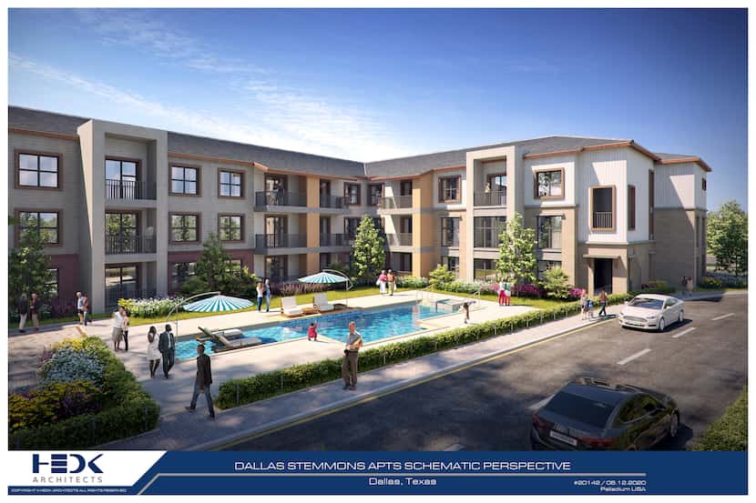 Palladium USA's new rental community on Stemmons Freeway in Dallas will have almost 90 units.