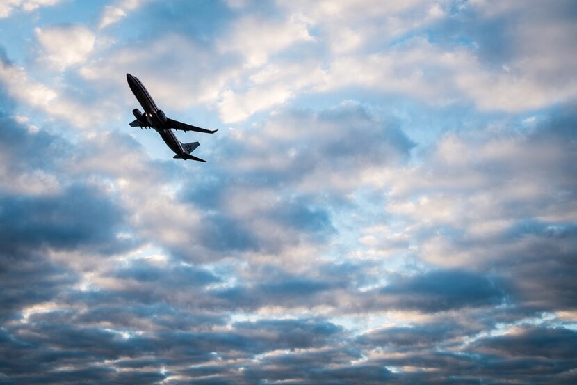 An American Airlines jet takes off from Washington's Ronald Reagan National Airport. 