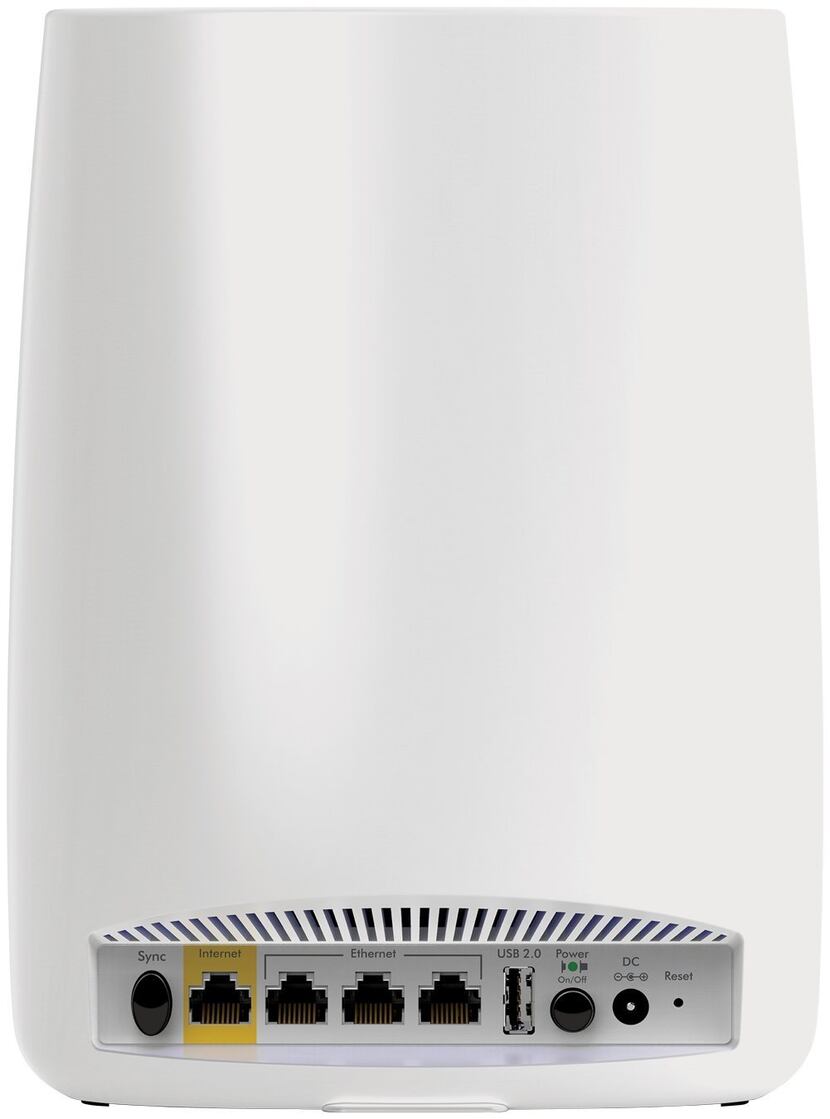 Each Orbi unit has four ethernet jacks for devices  such as printers or computers.