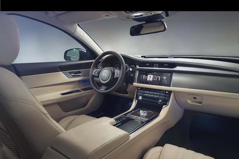 The Jaguar XF’s dash  adds to the rich feel. And you can entertain yourself with the “garage...