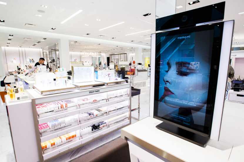 A Memory Mirror by Memomi was set up in the cosmetics department at a newly opened Neiman...