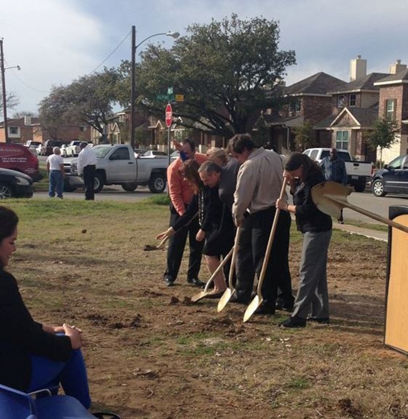 
Rep. Rodney Anderson joins in the groundbreaking for La Buena Vida House off Tudor Lane in...