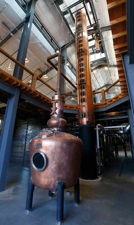 The distillery's 50-foot-high copper column still is a dramatic introduction to the...