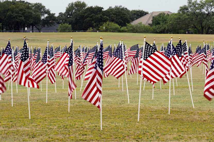 911 Memorial at Veterans Park in Arlington, Texas on Sunday, September 5, 2021.(Lawrence...