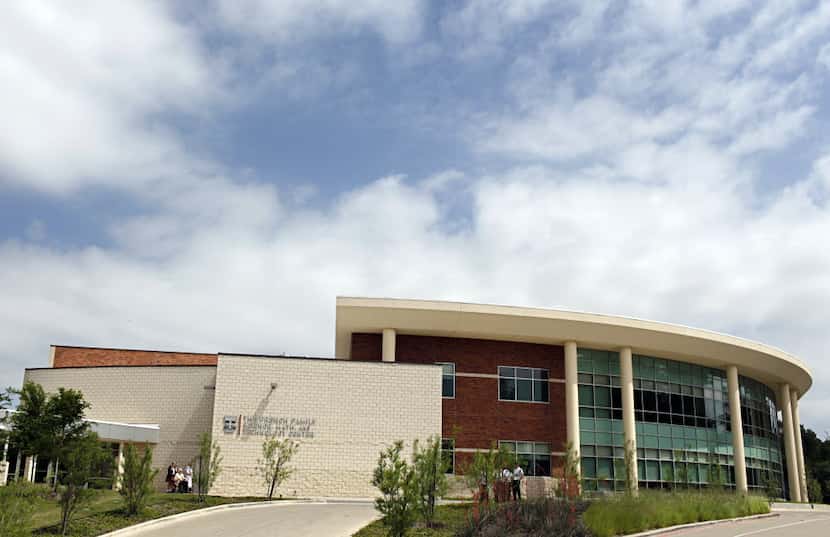 Exterior shot of the French Family Science, Math and Technology Center at Ursuline Academy...
