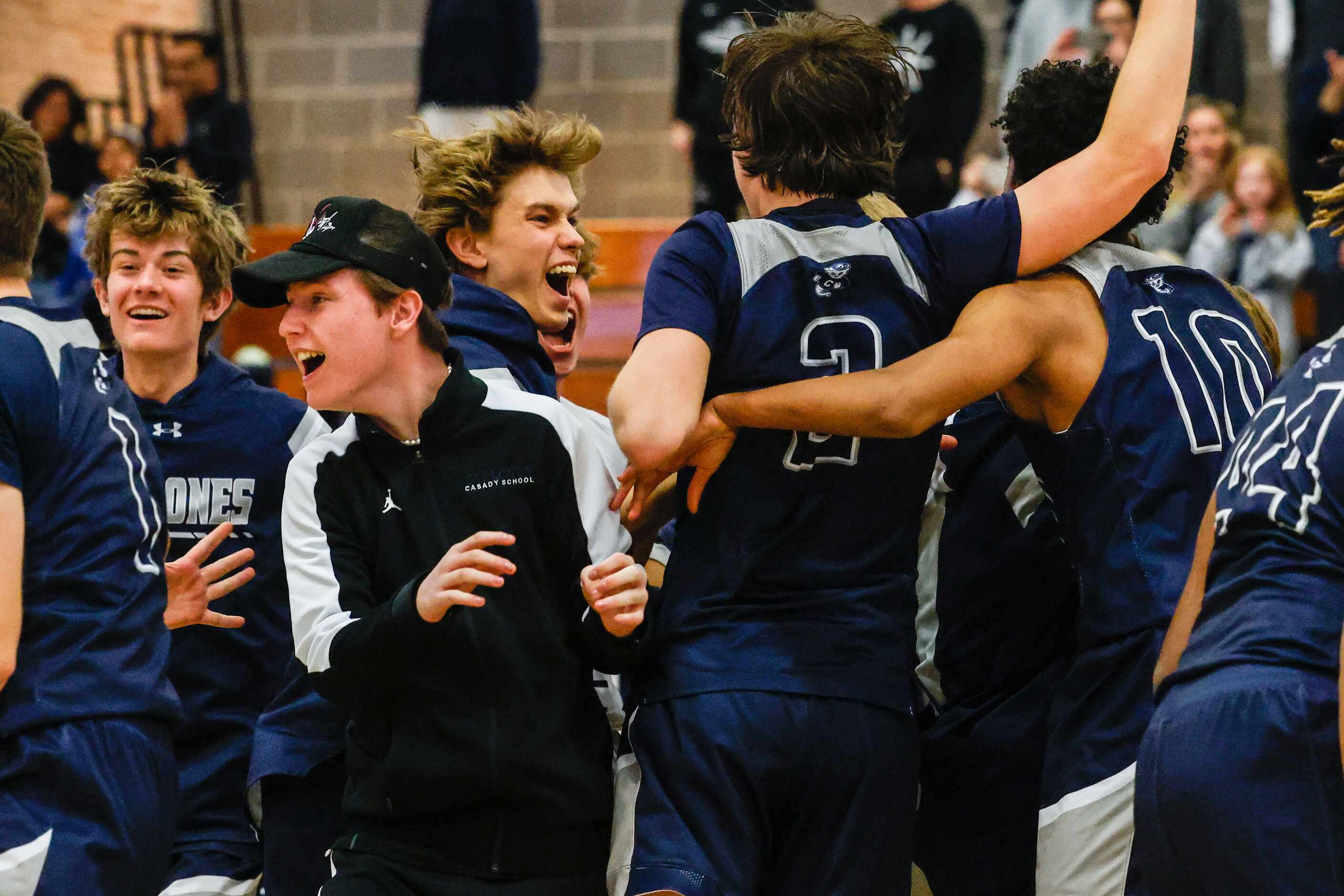 Casady Cyclones celebrates their win over Oakridge Owls of the SPC Class 3A championship...