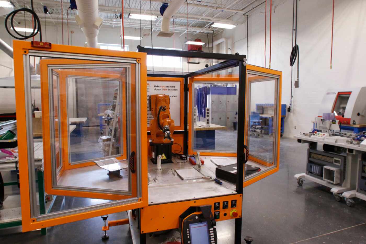The manufacturing engineering lab is one of many high-tech classrooms at the Gilbreath-Reed...
