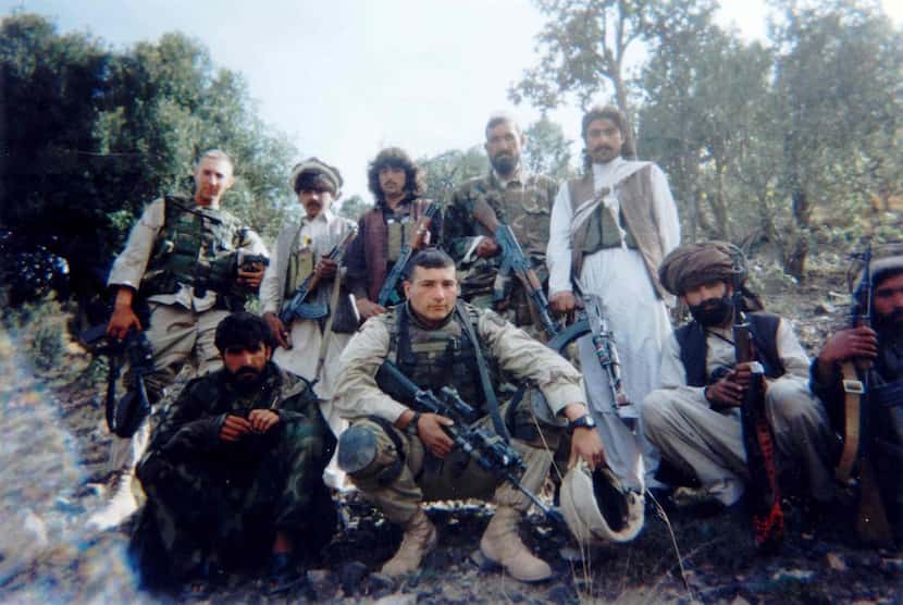 Brandon Friedman (far left) in Afghanistan.