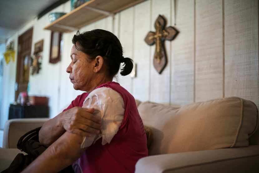 Rosanne Solis, who injured on Nov. 5 when a gunman wearing a skull-face mask opened fire at...