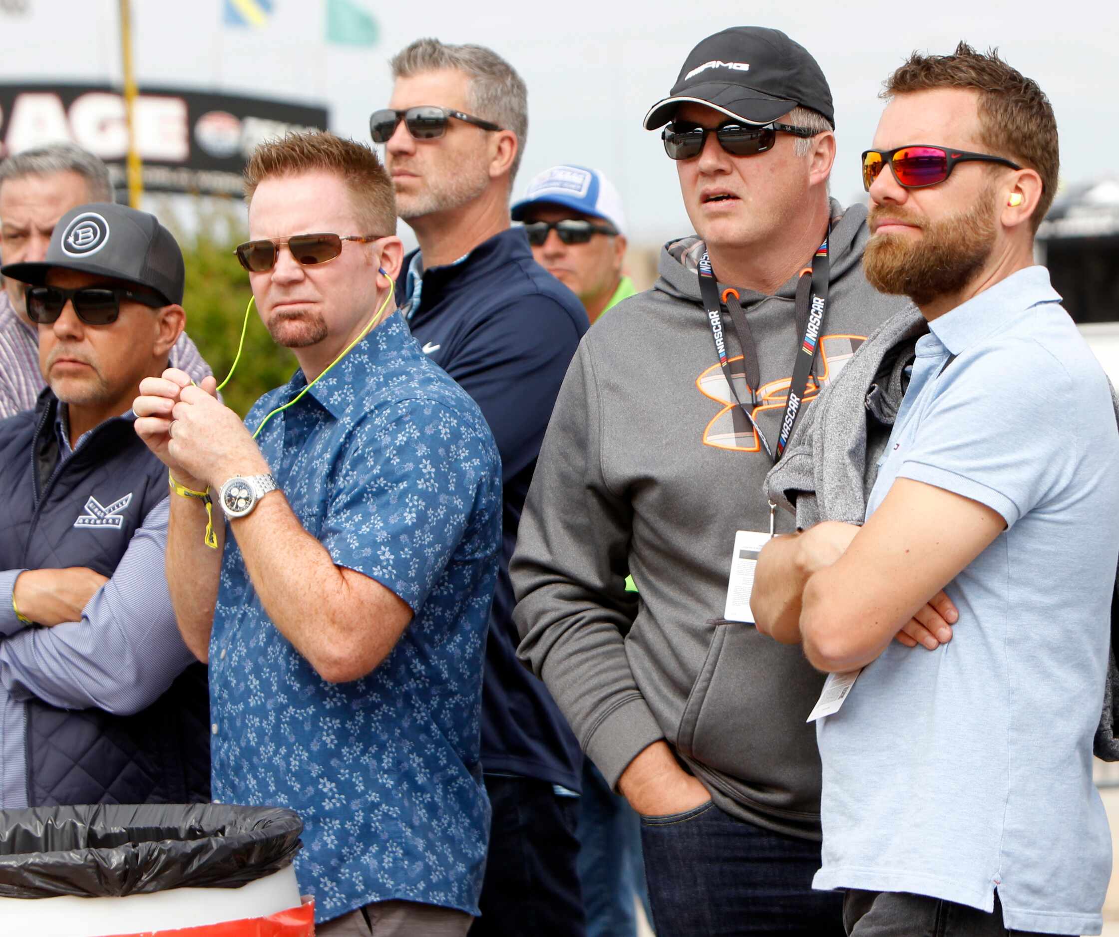 Race fans intently follow the action in the final laps of the NASCAR All-Star Open race. The...