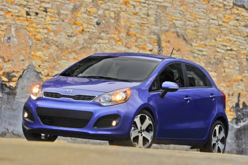 The 2012 Kia Rio may be small, but its long wheelbase and short front and rear overhangs...