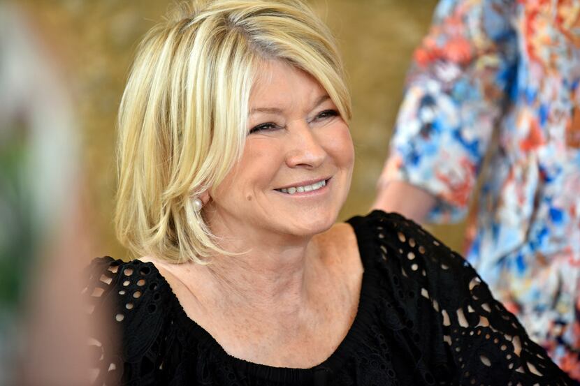 Writer and television personality Martha Stewart reacts with a smile as she meets her fans...