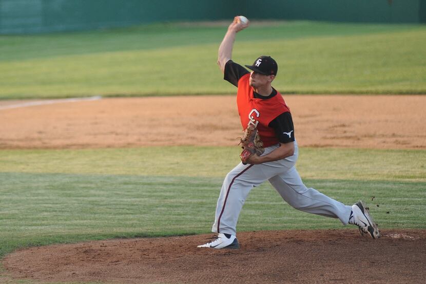 Cedar Hill's Caleb Hamrick pitches against Duncanville, Friday, March 30, 2012.