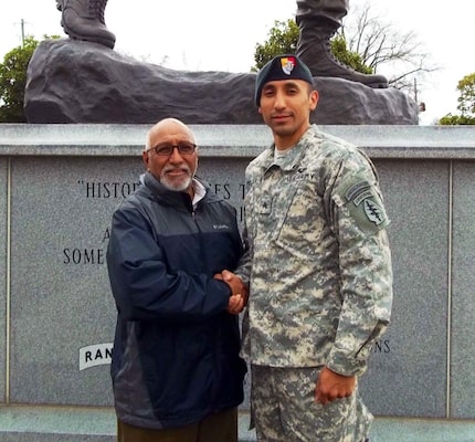 Staff Sgt. Logan J. Melgar, right, in an undated photo. He was found dead June 4 in the...