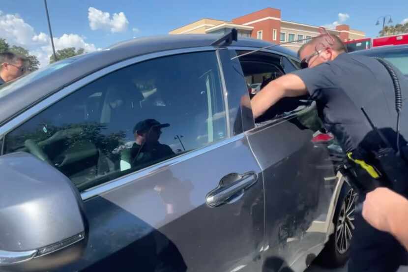 Flower Mound first responders rescued an infant from a locked car on Thursday when the heat...