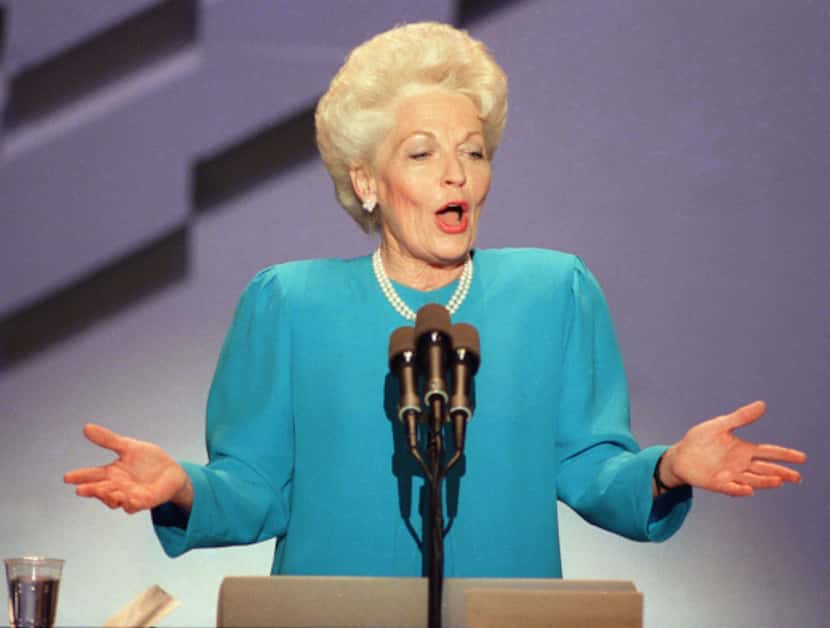 Ann Richards delivered the memorable keynote address at the Democratic National Convention...