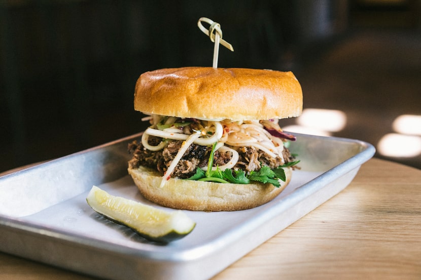 The brisket sandwich at LORO in Dallas