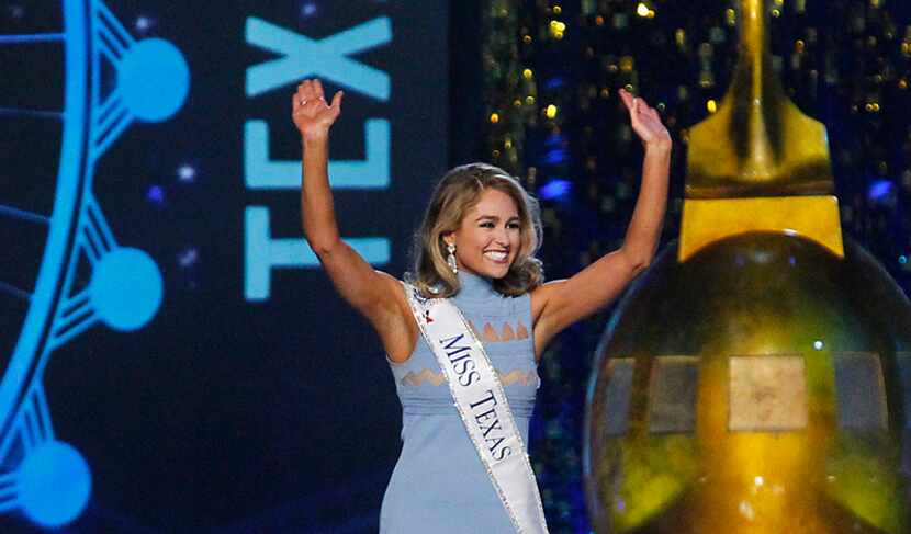 Miss Texas Margana Wood didn't mince words in answering a question about President Donald...