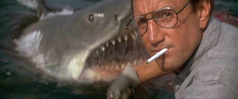 Chief Martin Brody (Roy Scheider) needs to pay attention when he's throwing out shark food.