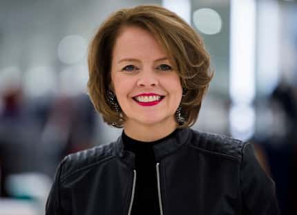 J.C. Penney CEO Jill Soltau poses for a photo in the "Penney's" lab store North East Mall in...