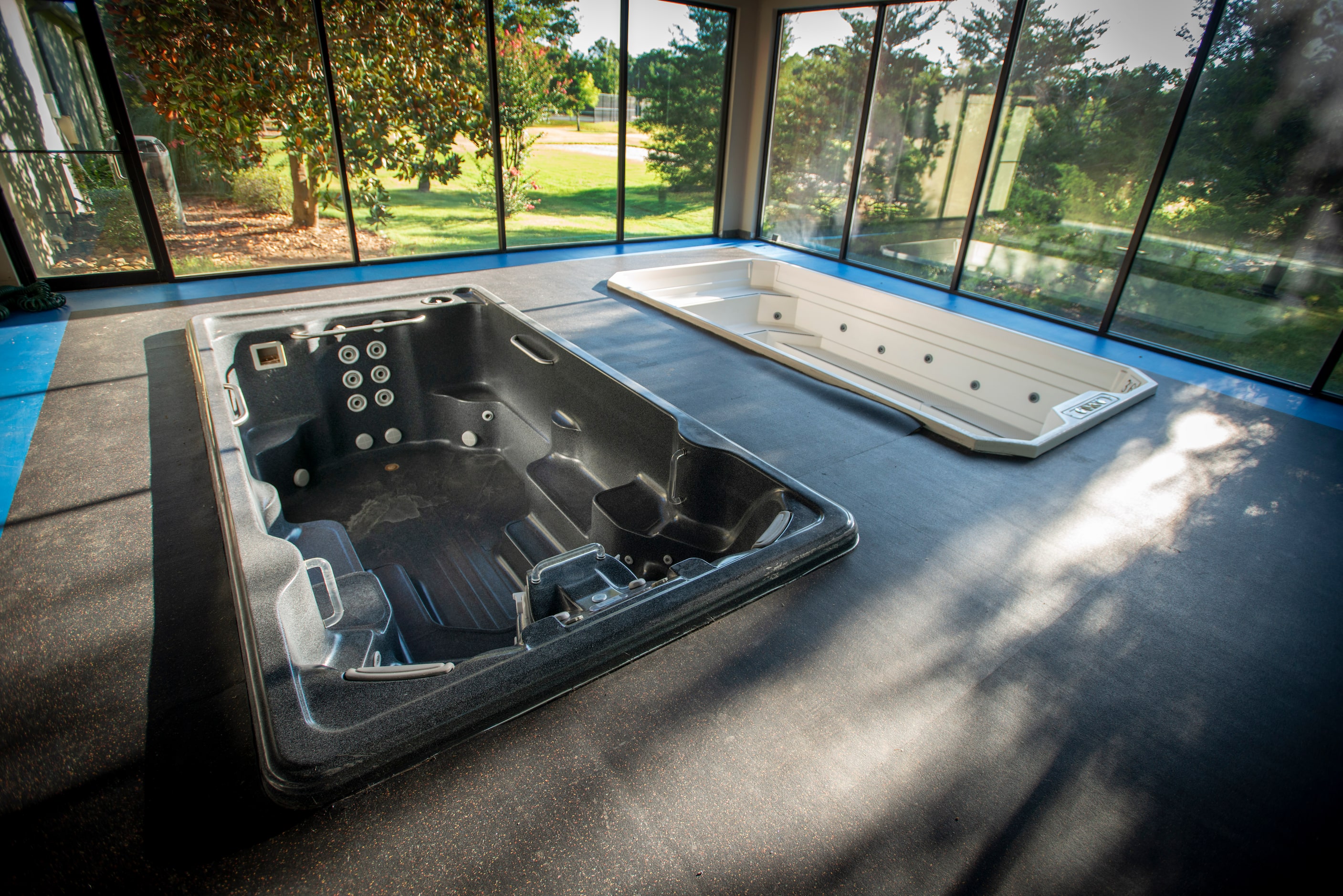 Jacuzzis inside the gymnasium at 5101 Kensington Ct., in Flower Mound, Texas on August 19,...